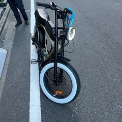 動作品　美品　電動アシスト自転車　カスタム品　18ah 大容量バッテリー　の画像
