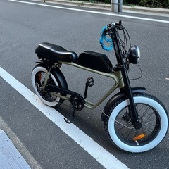 動作品　美品　電動アシスト自転車　カスタム品　18ah 大容量バッテリー　の画像