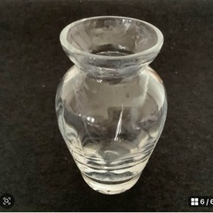 ミニ花器　一輪挿し　ガラス製　ミニチュア　生花　造花　2点の画像