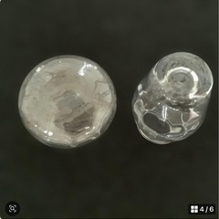 ミニ花器　一輪挿し　ガラス製　ミニチュア　生花　造花　2点の画像