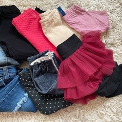 【サイズ80-100】※90以上多め 女の子　服 ボトムスまとめ売り12点セット ⑤ 【ミキハウス babyGAP UNIQLOなど】 ♡（期間限定出品）保育園着にもどうぞ♡の画像