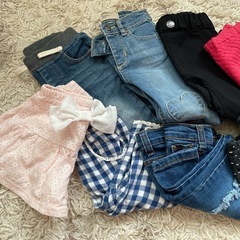 【サイズ80-100】※90以上多め 女の子　服 ボトムスまとめ売り12点セット ⑤ 【ミキハウス babyGAP UNIQLOなど】 ♡（期間限定出品）保育園着にもどうぞ♡の画像