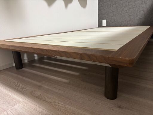 配送不可】【美品】【絶版品】無印良品 すのこベッド ウォルナット 脚