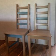 IKEA(イケア) KAUSTBY ダイニングチェア リメイク済み 2脚 セットの画像