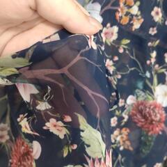 【美品】花柄 シースルー 羽織の画像