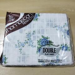 ダブルフラットシーツ新品未使用未開封品ですの画像
