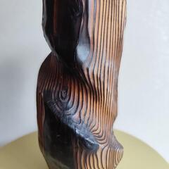 花器　花瓶　秋田杉工芸品　銅の画像