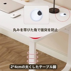新品！！ゲーミングデスク パソコンデスク pcデスク テレワーク 作業机　木目調 勉強机の画像