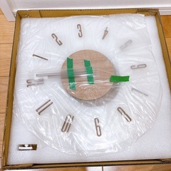 新品！掛け時計 木製 電波時計 おしゃれ インテリア 壁掛け時計 35cm の画像
