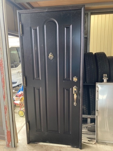 【取引先決定】玄関ドア　鍵付きWロック　木目調