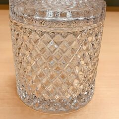 ダイヤカット・ガラス製キャンディポットの画像