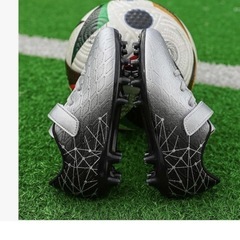 サッカースパイク マジックテープ　フットサル 人工芝　24.0 シルバーの画像