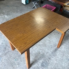 作業台 木製テーブル 110cm×80cm×高さ74cmの画像