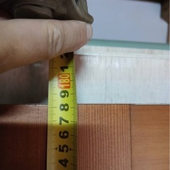 木製無垢材　室内ドア　40年前の高級建具　ガラス戸　DIY リフォームで使って下さいの画像