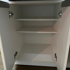 食器棚 キッチンボード 収納棚 ホワイト 白の画像