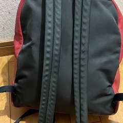 coach レザーリュック　赤　チェックの画像