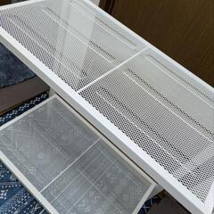 美品 IKEA 2段ラック ホワイトの画像