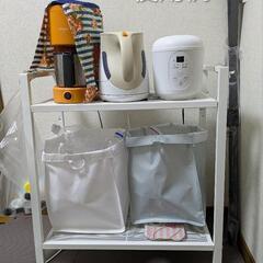 美品 IKEA 2段ラック ホワイトの画像