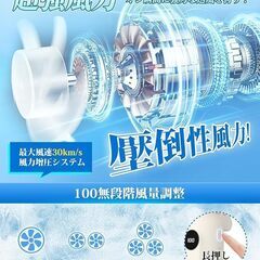 【2025新登場・手持ち 首掛け 卓上】冷却プレート搭載 携帯扇風機 ハンディ扇風機 100段階風力調節 4000mAh 手持ちファン 取扱説明書付きの画像