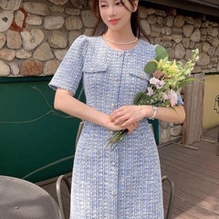 【新品未使用】Mサイズ/ツイードキャバドレスの画像