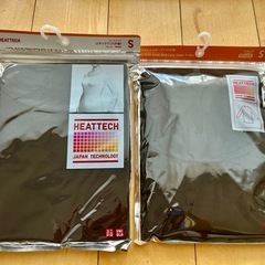 2枚セット★新品★UNIQLO ヒートテック Uネック 八分袖 Sブラック レディースの画像