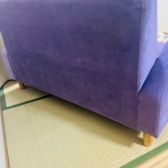 ソファ　2人がけ　パープルの画像