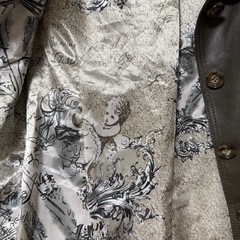 Pacmy CLASSIC FASHION 本革　羊革　カーキ　レザージャケットの画像