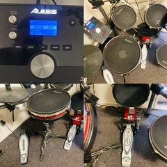 ALESIS Crimson Mesh Drum Kit 電子ドラム クリムゾンメッシュドラムキット中古^_^おまけPEARLシングルキックペダル付き♪※説明文必読※の画像