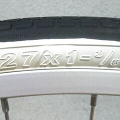 ★２７インチ前輪＋シングルギア後輪set★バンドブレーキ★タイヤ新品★  の画像