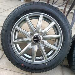  1シーズン使用  2023年製
155/65R14  GOOD YAER IceNAV 7 ＆アルミホイール4本セットの画像