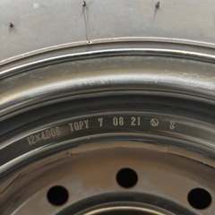 バリ山　ヨコハマタイヤ　スーパーバン355　スチールホイール付き  4本セットの画像