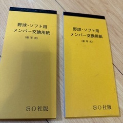 スコアブック&メンバー表２冊の画像