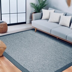新品 ラグ カーペット グレー 接触冷感の画像