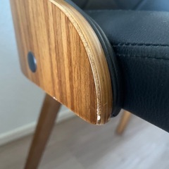 【超美品】北欧風 木製ダイニングチェア二脚セットの画像