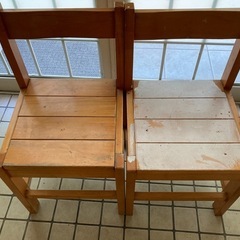 木製イス，6脚セットの画像