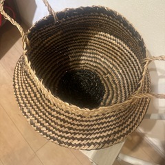 【IKEA】KRALLIG クラッリグ バスケット, シーグラス（水草）/ブラック, 25cmの画像