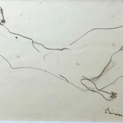 抽象人物画　クロッキー現代美術 壁アート絵画「模写」 リビングルーム装飾 額付きPICTURE FRAME 美術品インテリア デッサン画の画像