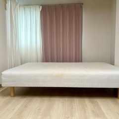 【0円❗️】【無印良品❗️】セミダブル脚付マットレス・高密度ポケ...