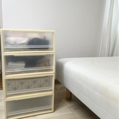 【0円❗️】【無印良品❗️】セミダブル脚付マットレス・高密度ポケットコイルの画像