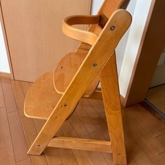 【2日間限定】KATOJI 木製ハイチェア 学習椅子 子ども用チェア 高さ調整可の画像