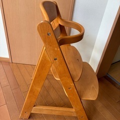 【2日間限定】KATOJI 木製ハイチェア 学習椅子 子ども用チェア 高さ調整可の画像