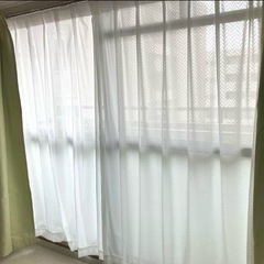ベルメゾン遮光カーテン130×185cm +ミラーレースカーテン各2枚組セットの画像