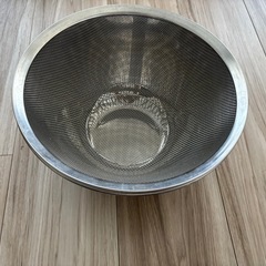 アルミのボウルとざる　24cmの画像