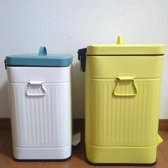 美品）東京インテリア家具 蓋付きダストビン スチール製（2個セットも販売可）の画像