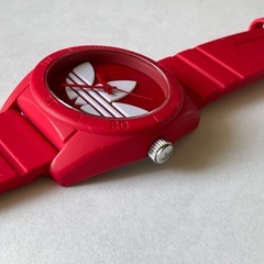 稼働 良品 アディダス ADIDAS サンティアゴ ADH6168 QZ レッド文字盤の画像