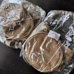 軽量キャンプアクセサリーバッグ大小セット（カーキ）の画像