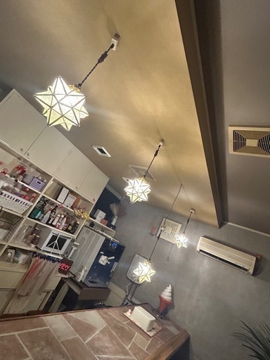 吊り下げ式 ペンダントライト くもりガラス5個セット