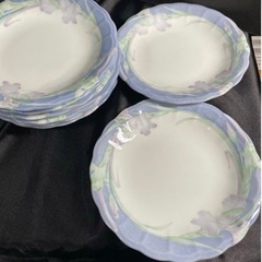 【新品】花柄　洋食器 皿10枚 セット 中皿　日本製　未使用品の画像