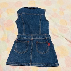 子ども服 ジーンズ ワンピース110サイズの画像
