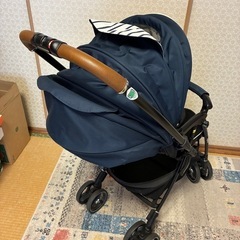 Aprica ベビーカー ネイビー ストライプベビー用品の画像